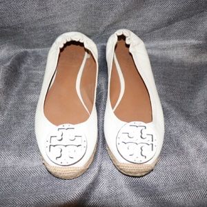 Tory Burch White leather Espadrilles
